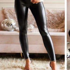 Faux leather leggings